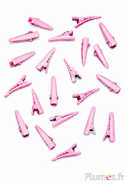 Krokodilklemmen - 6 x 25 mm - roze